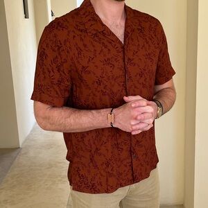Men’s Paige Landon Leaf Short Sleeve Button Down